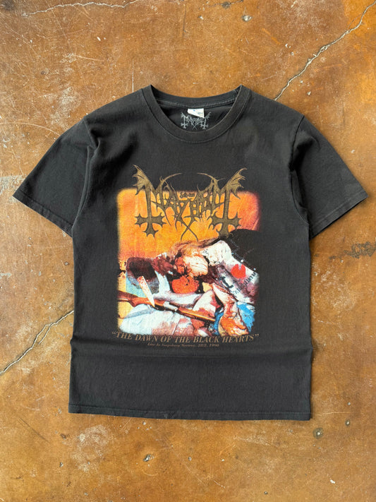 2000s Mayhem "the dawn of the black hearts" band shirt (MEDIUM)