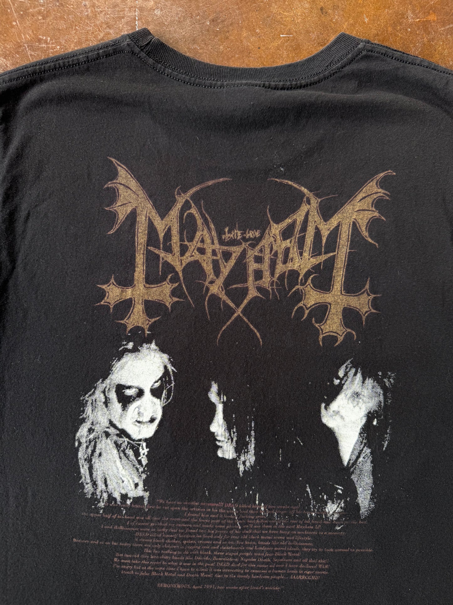 2000s Mayhem "the dawn of the black hearts" band shirt (MEDIUM)