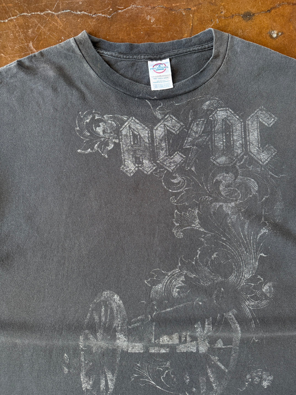 2000s faded ACDC "cannon logo" band shirt (XXL)