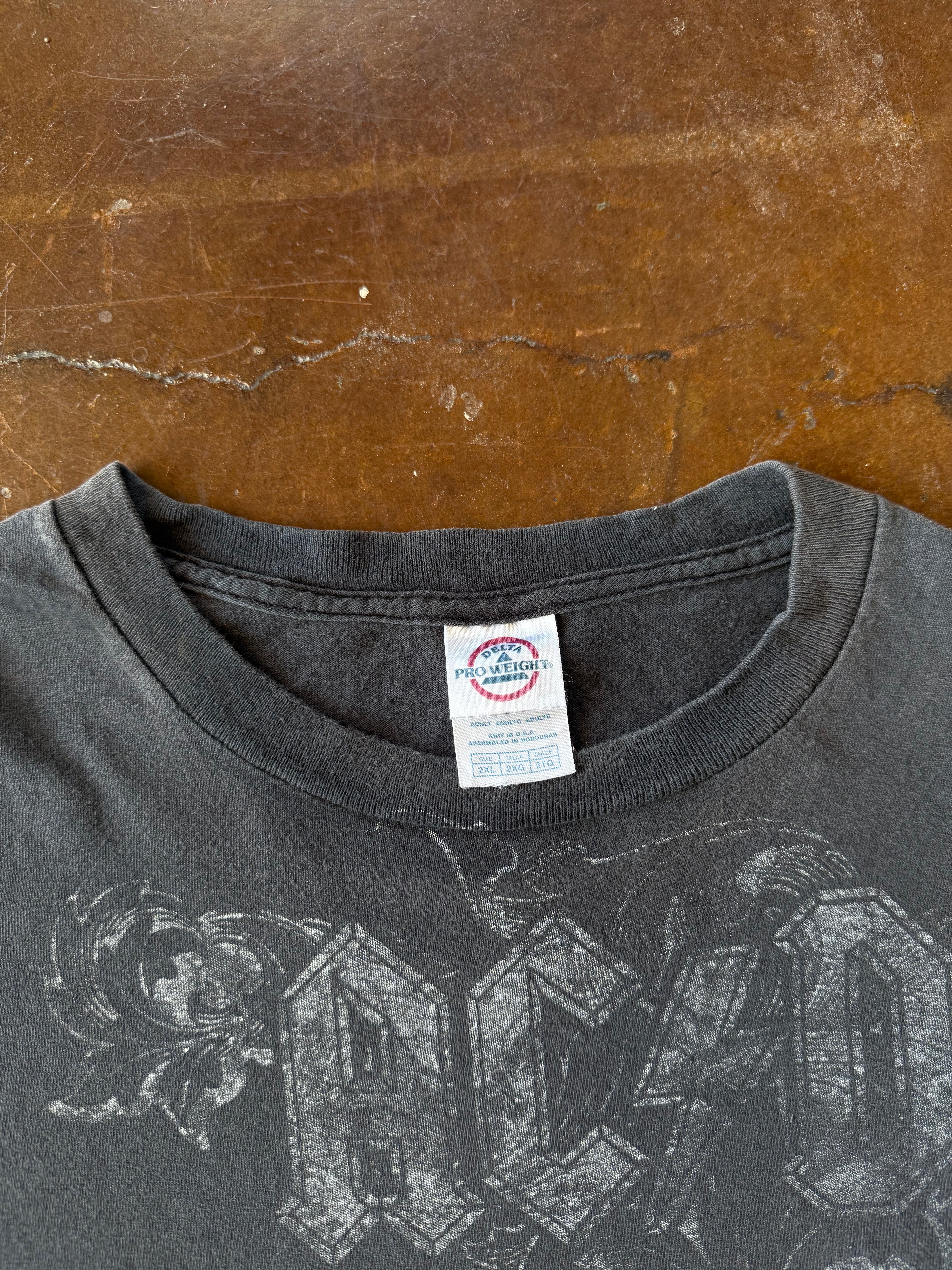 2000s faded ACDC "cannon logo" band shirt (XXL)