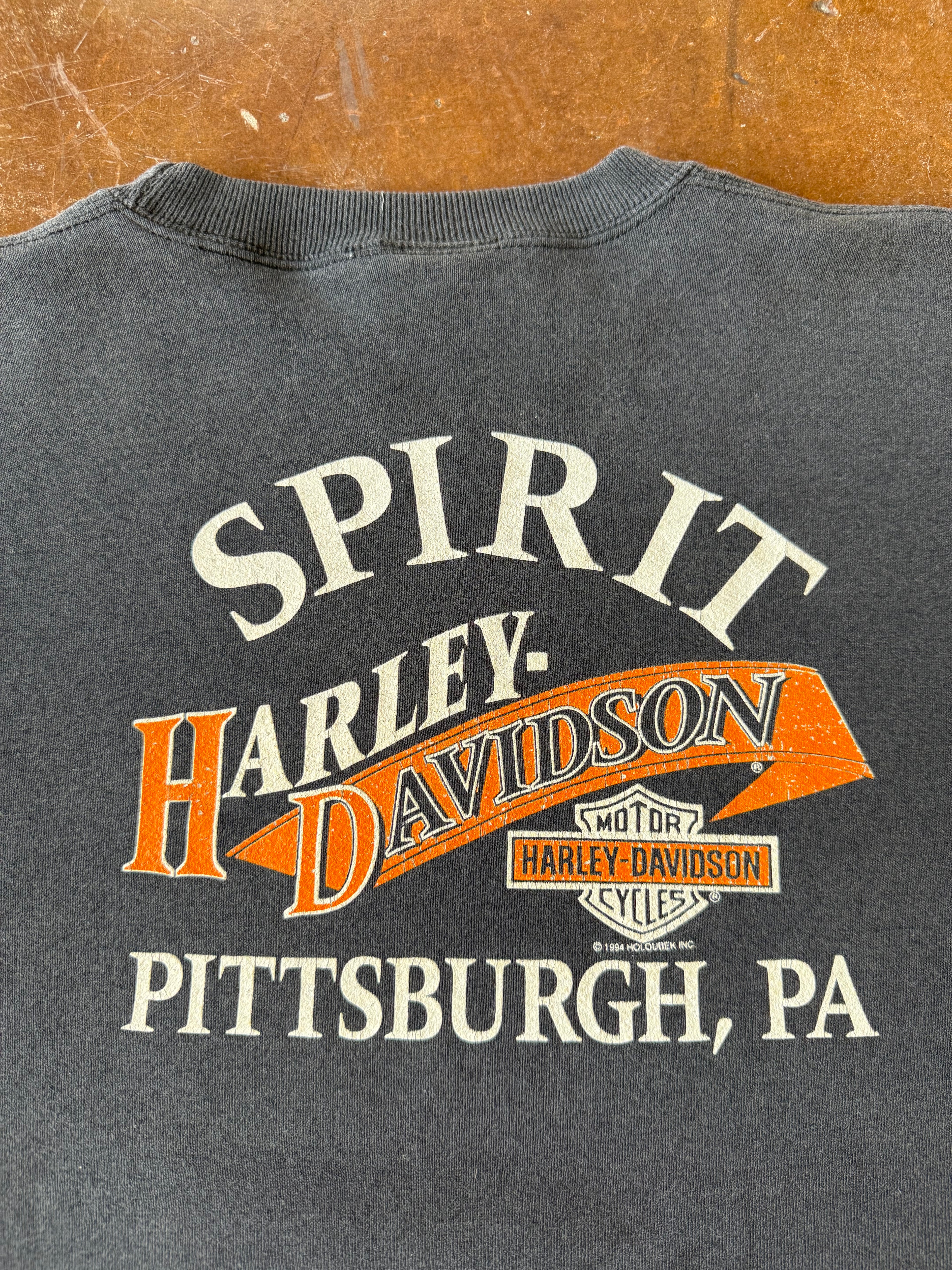 1994 Harley Davidson "flaming eagle" biker sweater (LARGE)