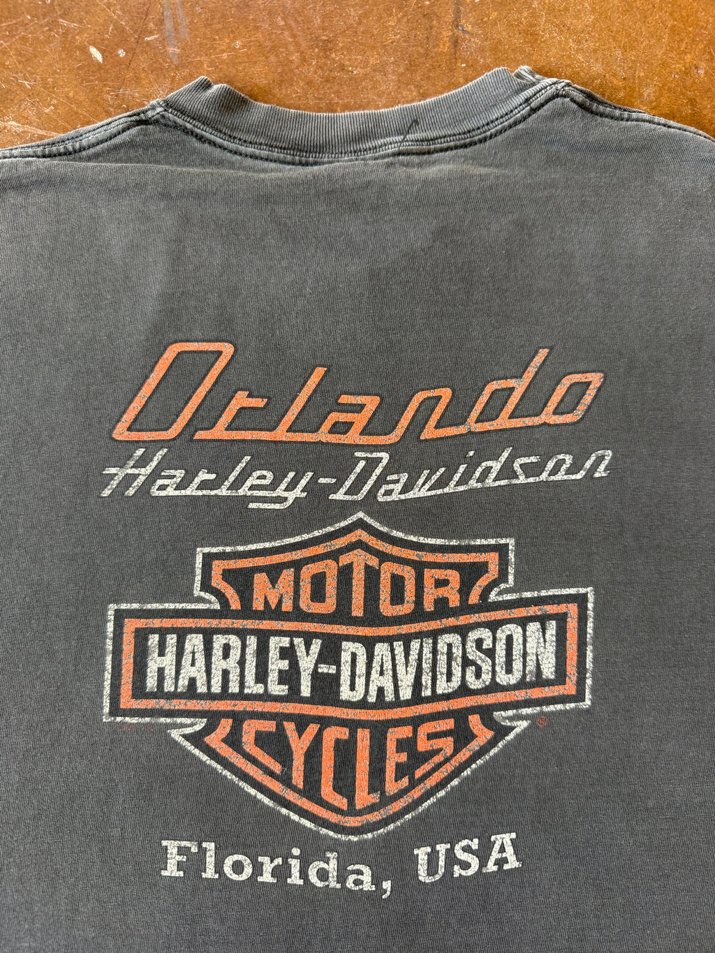 2001 Harley Davidson "engine farm" biker cut-off shirt (LARGE)