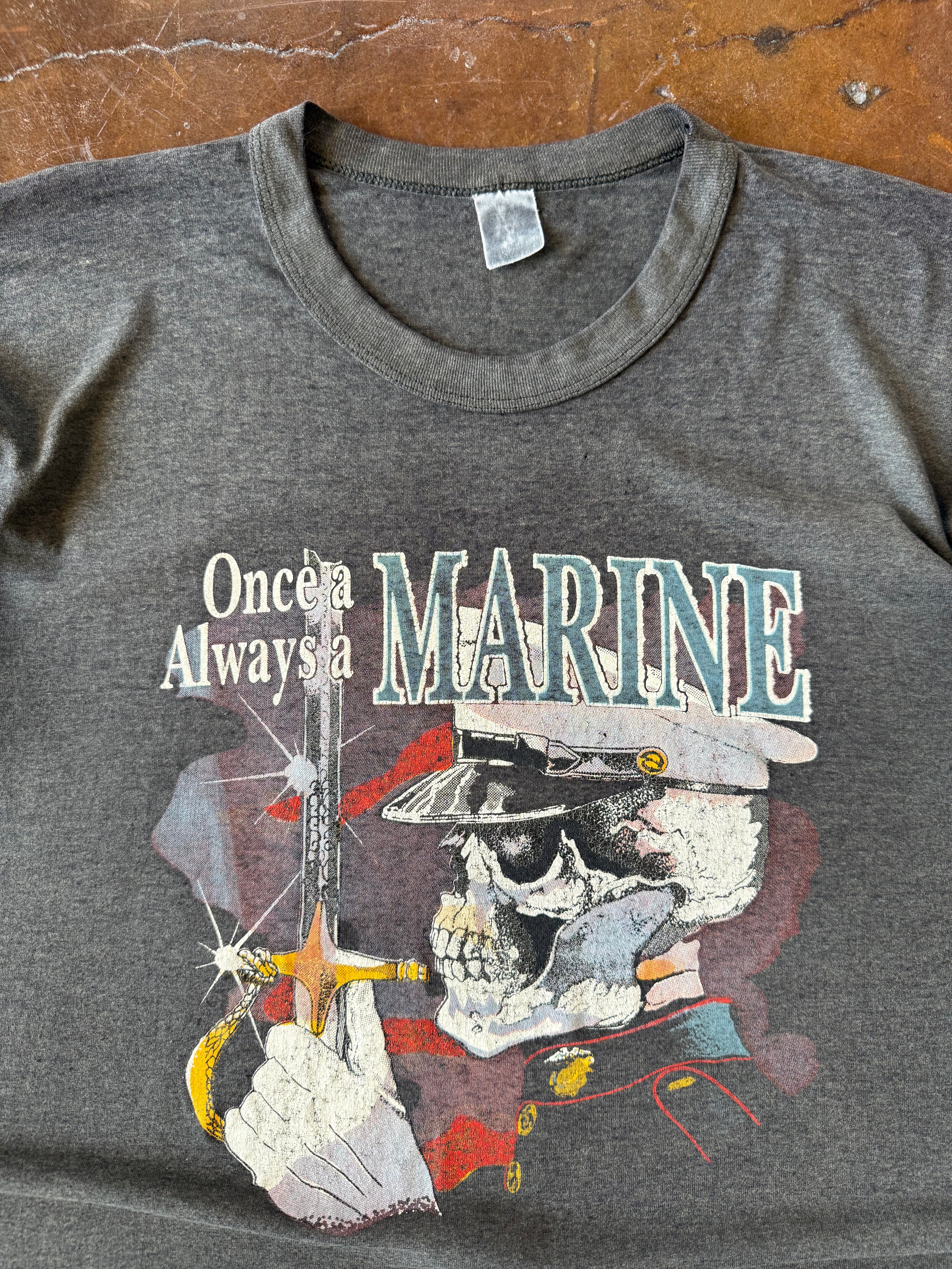 90s US Marine "once a marine..." shirt (XL)