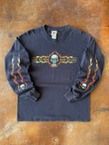 2004 Harley Davidson "flaming skull" biker longsleeve shirt (LARGE)