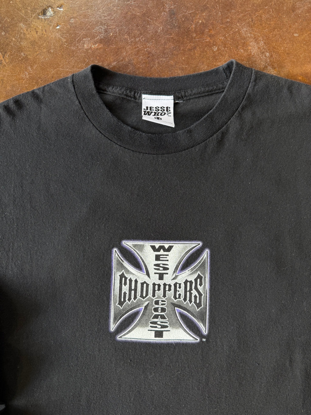 2000s West Coast Choppers "classic car" biker longsleeve shirt (LARGE)