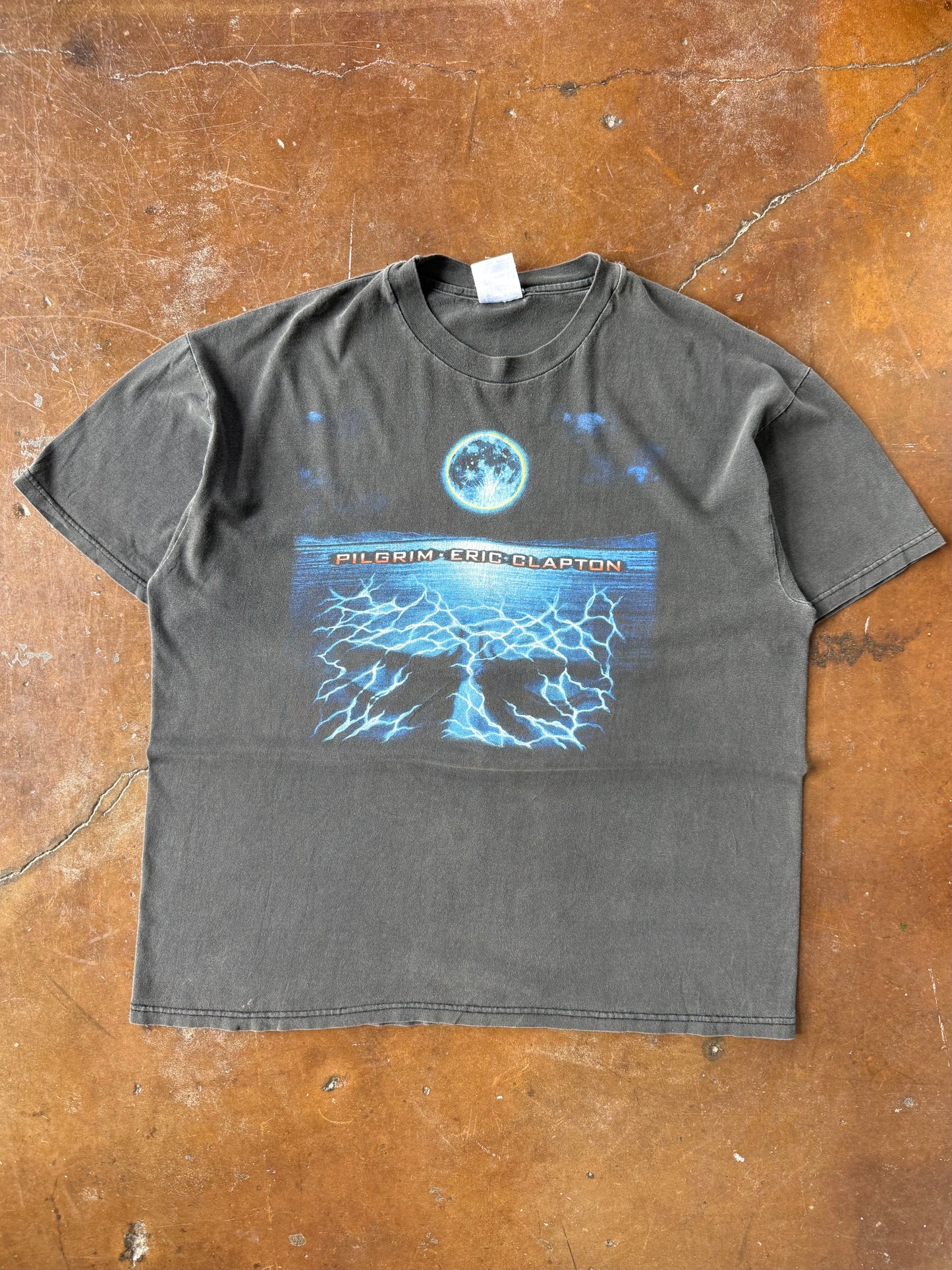 1998 faded Eric Clapton "pilgrim" world tour shirt (XL)