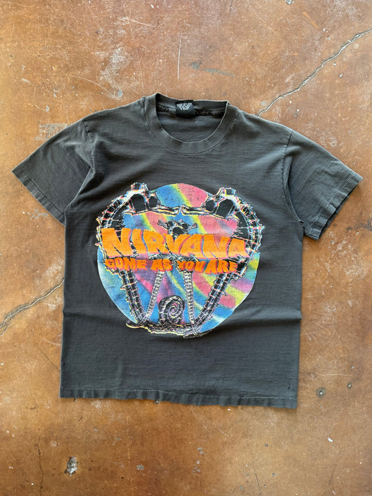 1992 Nirvana "come as you are" nevermind band shirt (LARGE)