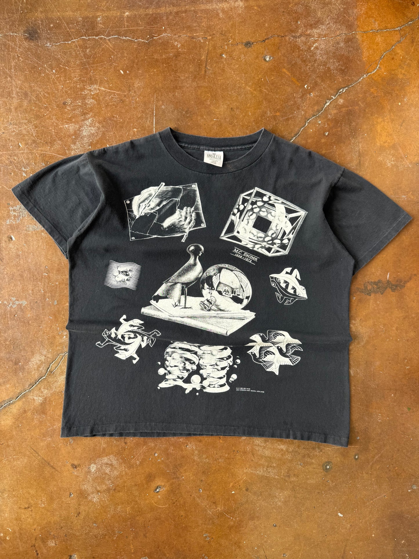 90s MC Escher "art showcase" shirt (LARGE)