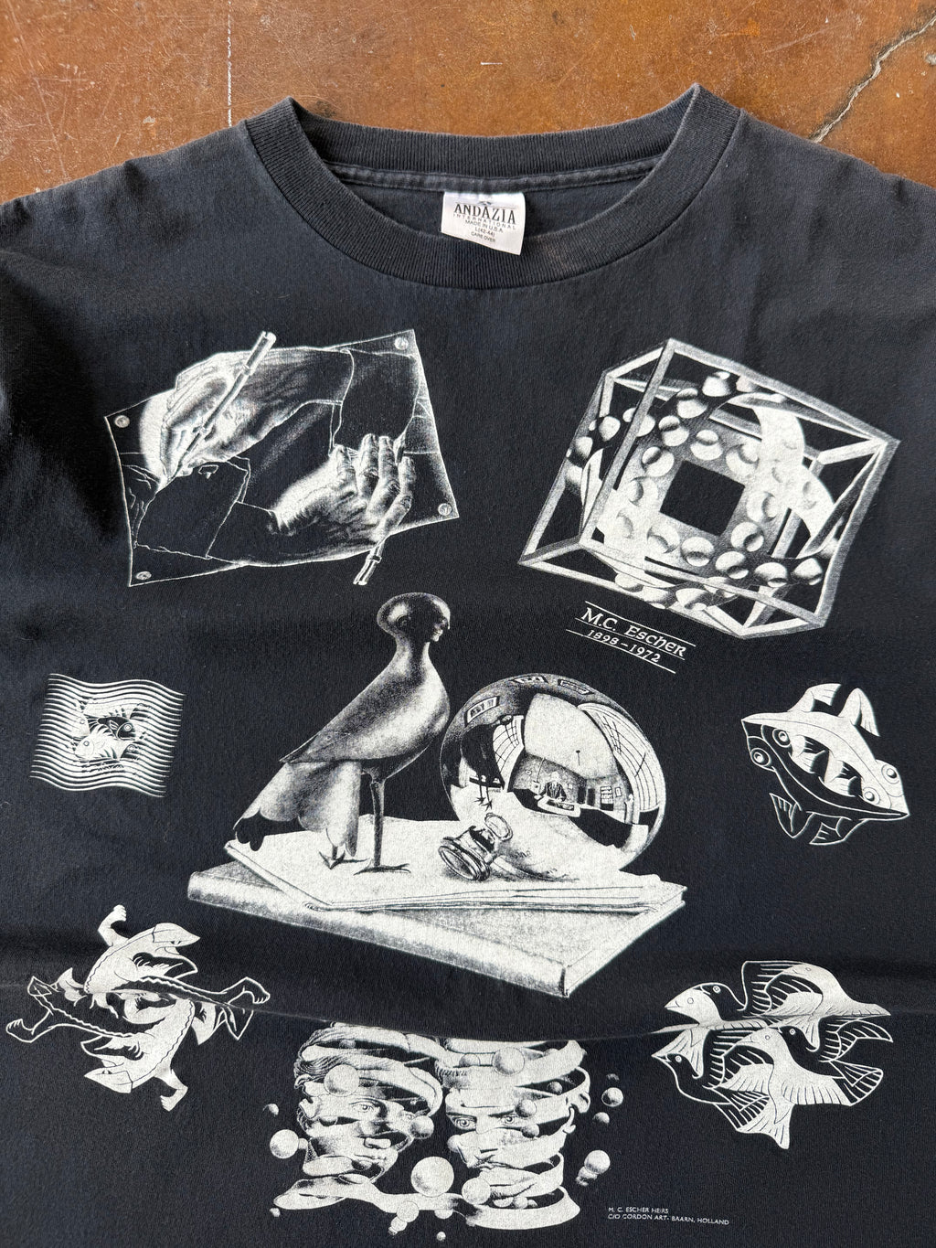 90s MC Escher "art showcase" shirt (LARGE)