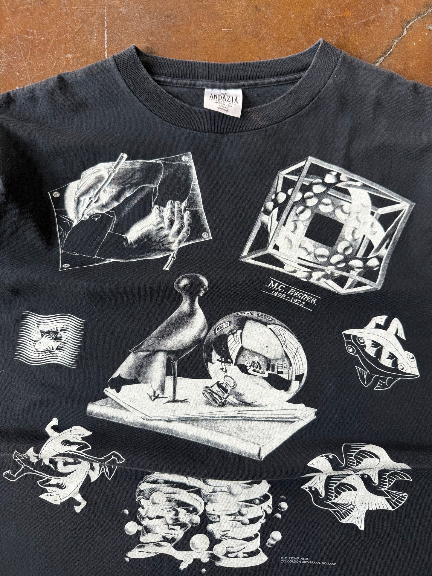 90s MC Escher "art showcase" shirt (LARGE)