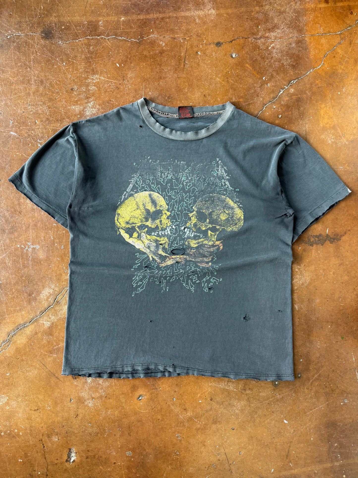 90s faded & lightly distressed Metallica "pushead" band shirt (XL)