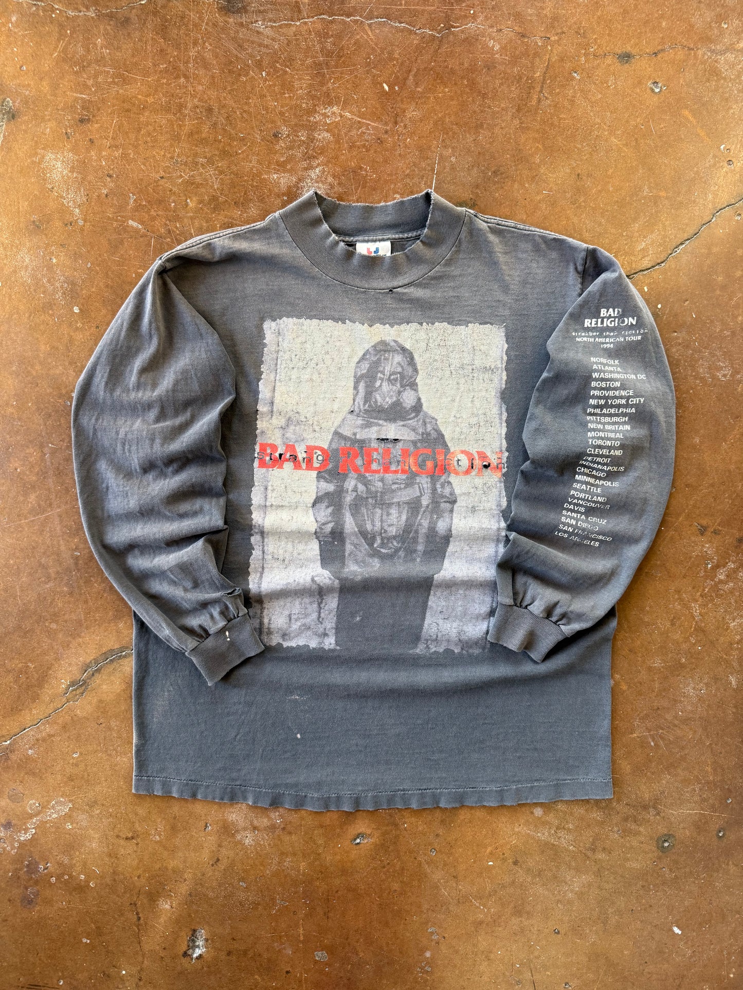 1994 faded Bad Religion "stranger than fiction" NA tour longsleeve shirt (XL)