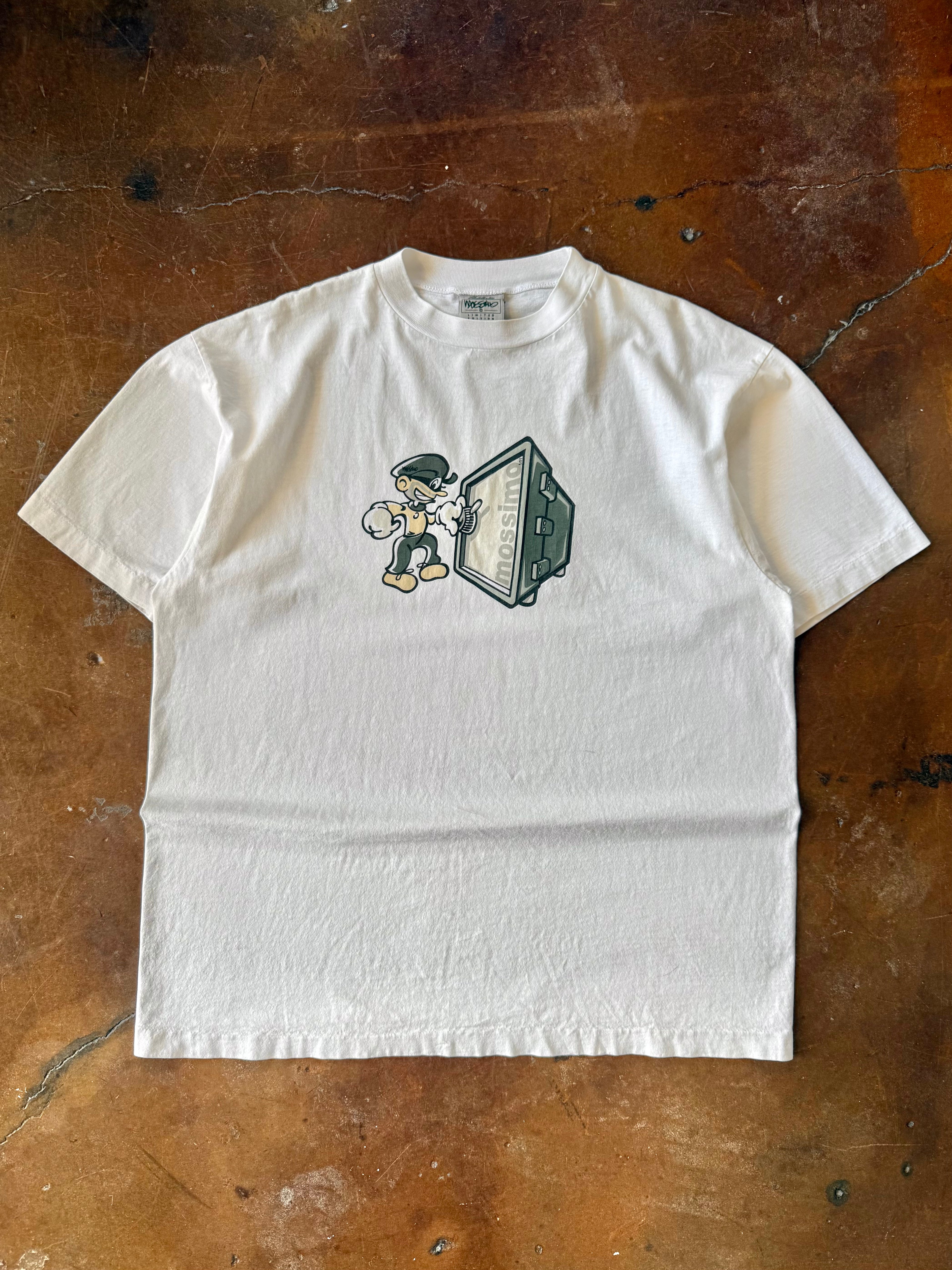 90s Mossimo "bank robber" skate shirt (XL)