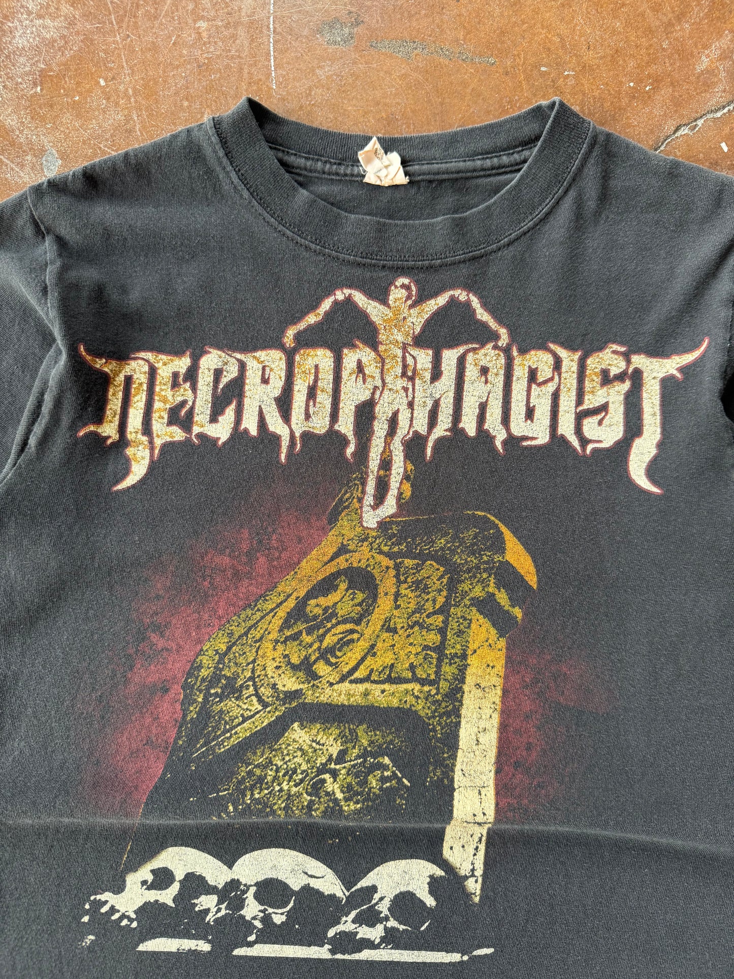 2000s Necrophagist "graveyard" band shirt (SMALL)
