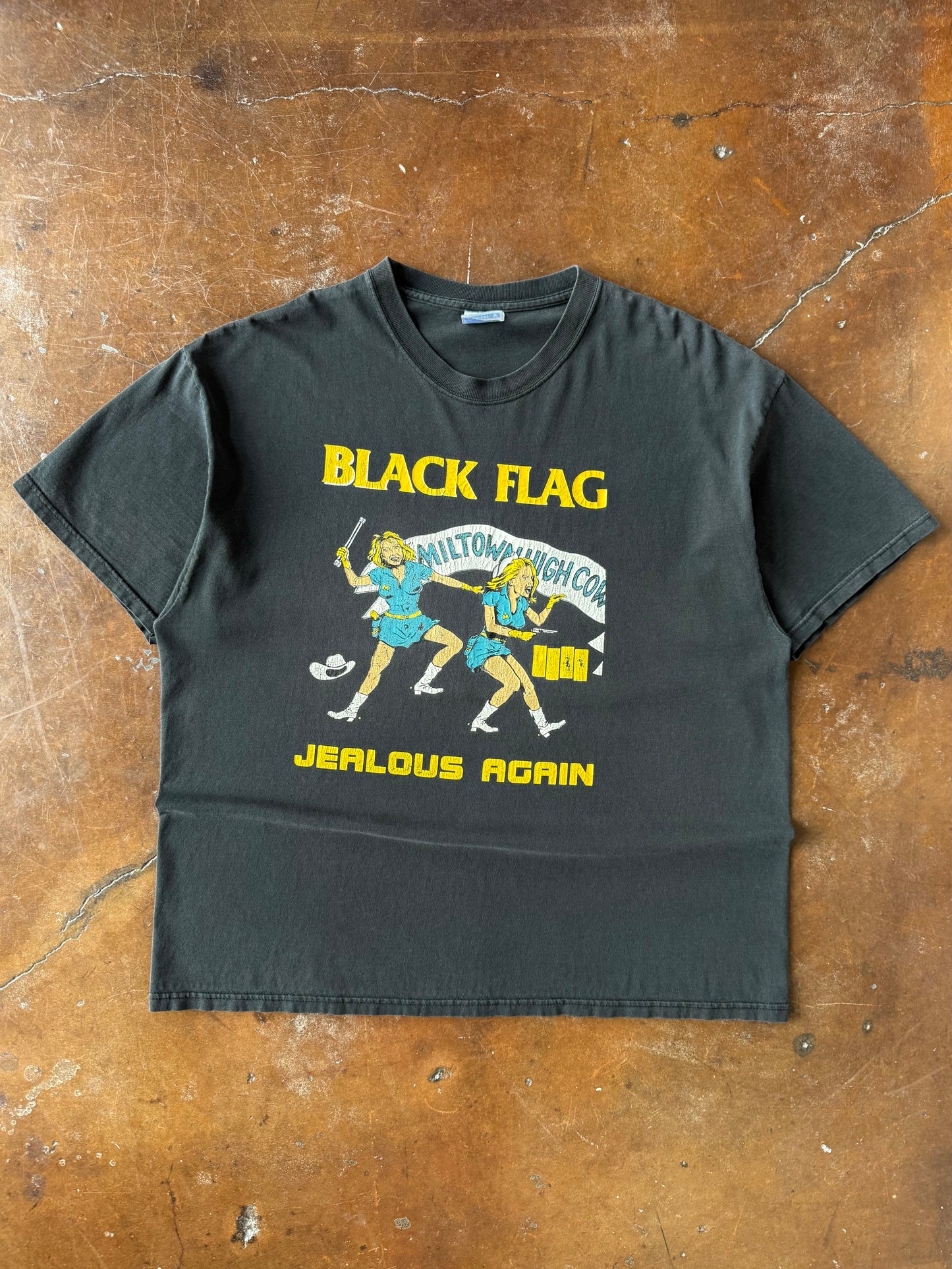 90s Black Flag "jealous again" band shirt (XL)
