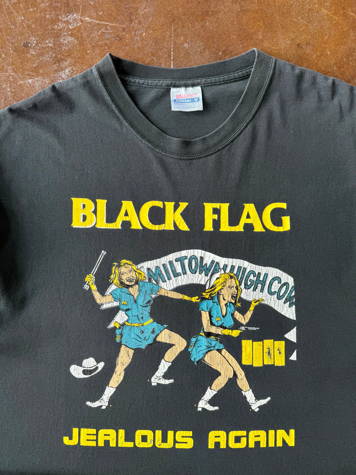90s Black Flag "jealous again" band shirt (XL)