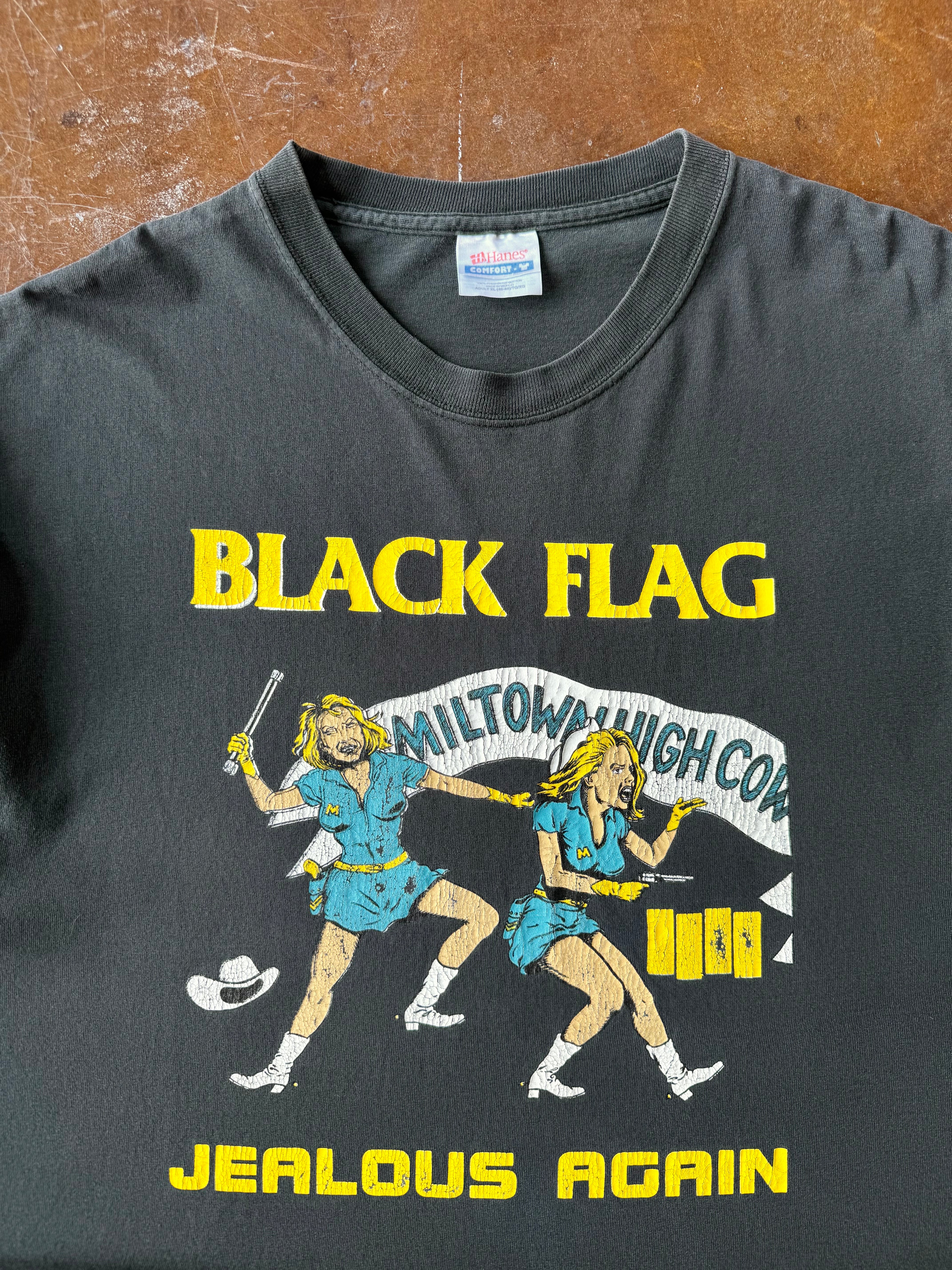 90s Black Flag "jealous again" band shirt (XL)