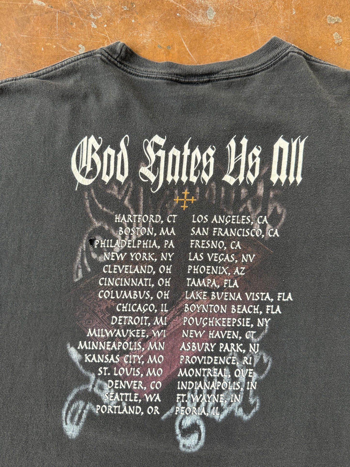 2002 Slayer "darkness of christ - god hates us all" band shirt (XXL)