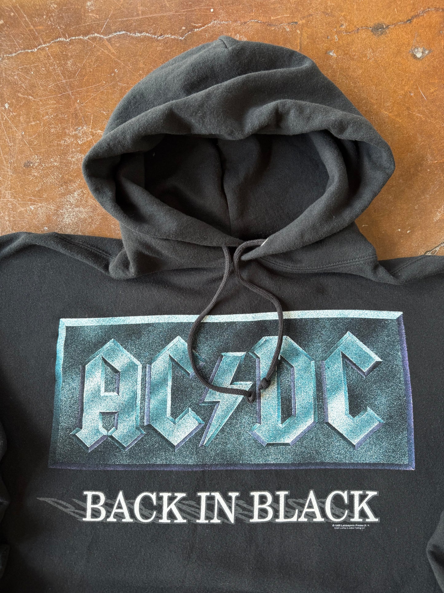 1996 AC/DC "back in black" pullover hoodie (XL)
