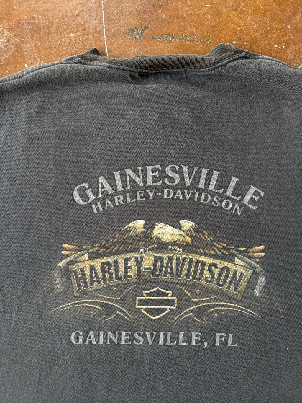 2000s Harley Davidson "pin-up girl" biker shirt (LARGE)