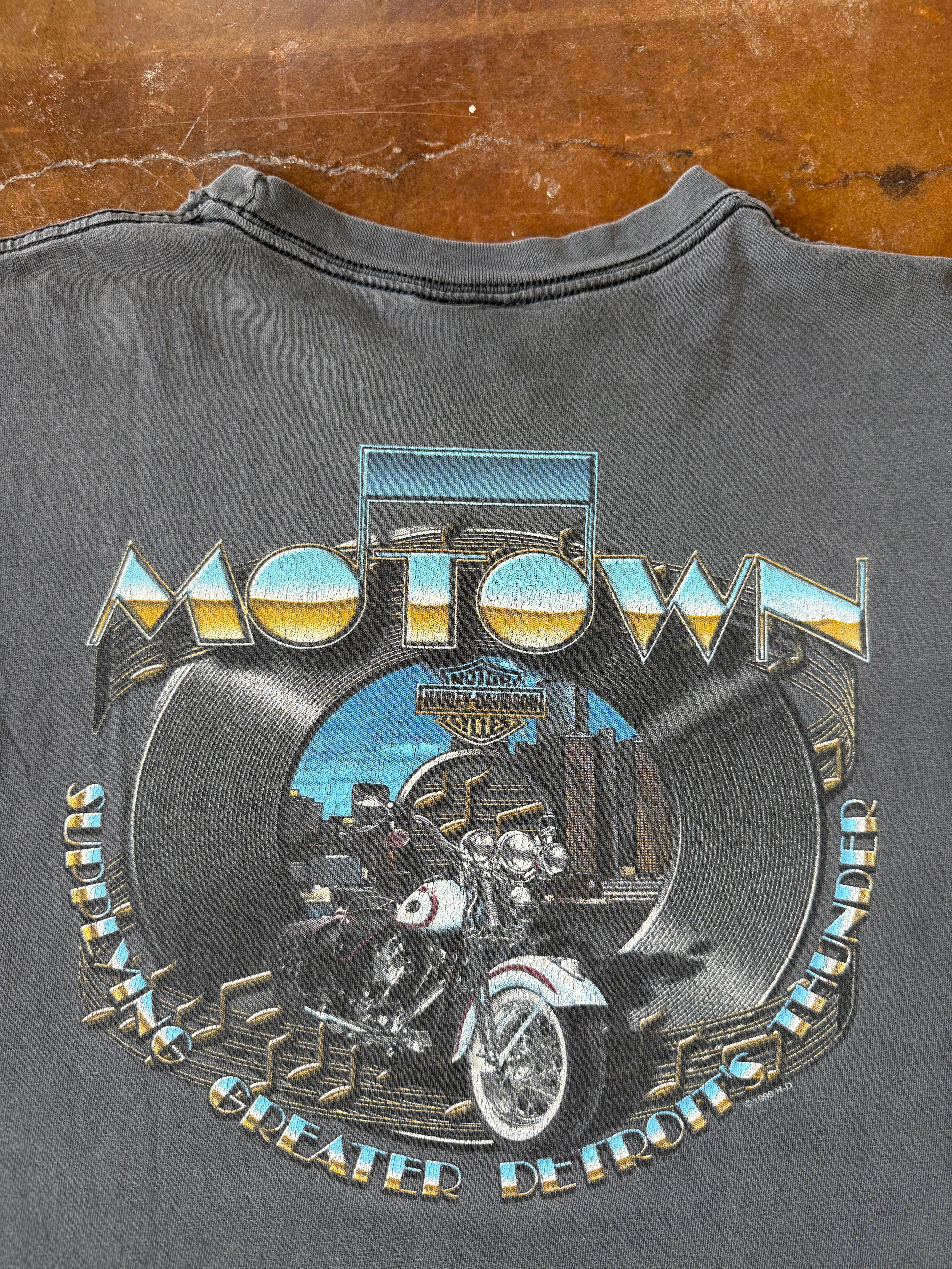 1999 faded Harley Davidson "eagle logo" biker shirt (LARGE)