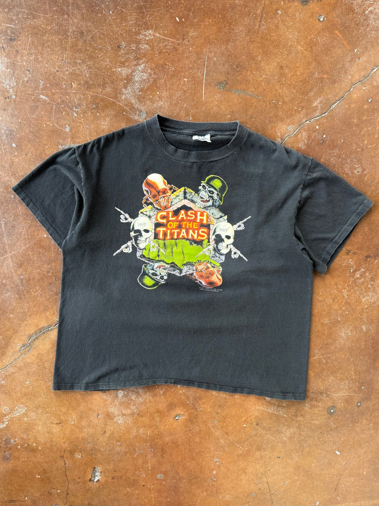 1991 Clash of Titans "slayer, anthrax, megadeath" tour band shirt (XL)