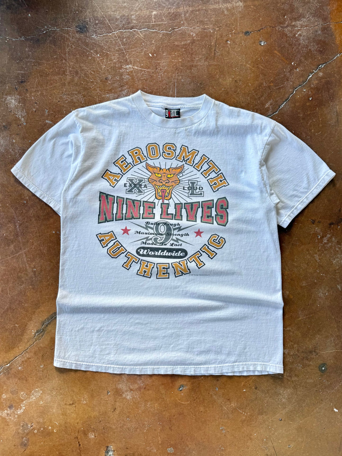 1997 Aerosmith "nine lives" tour shirt (XL)