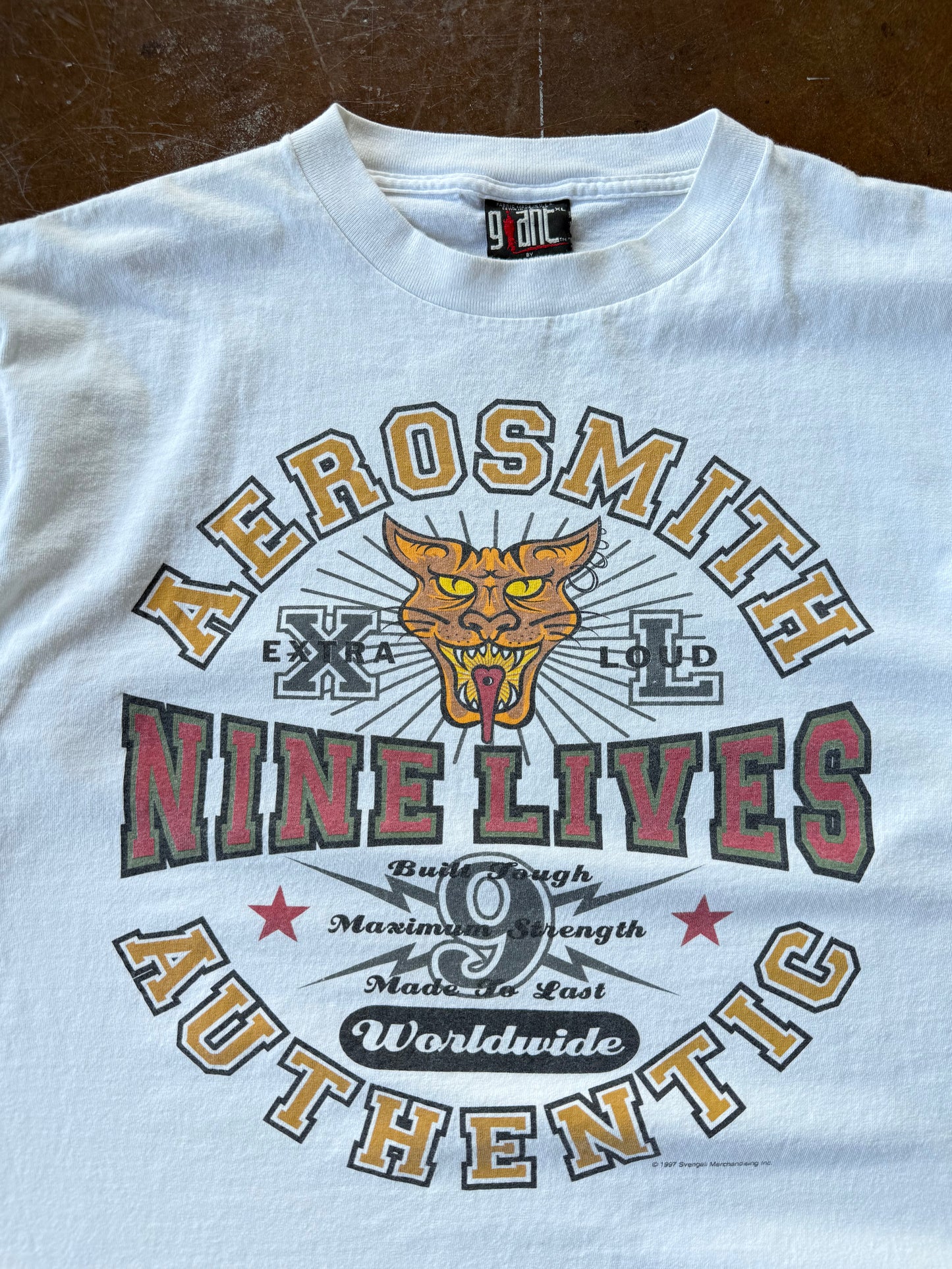 1997 Aerosmith "nine lives" tour shirt (XL)