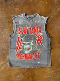 1989 faded Slayer "slaytanic" euro tour cut-off shirt (MEDIUM)