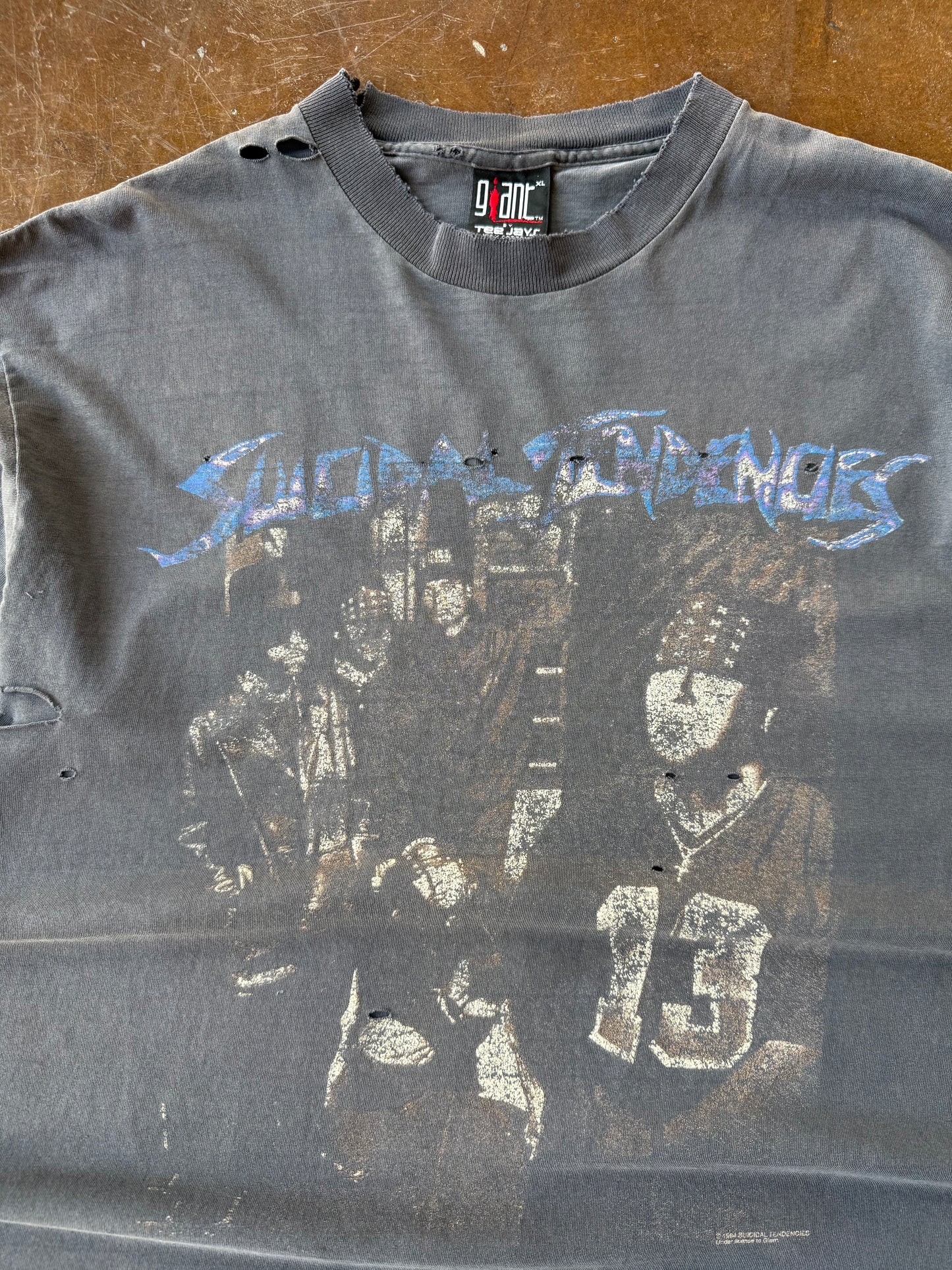 1994 faded & distressed Suicidal Tendencies "suic*&al for life" band shirt (XL)