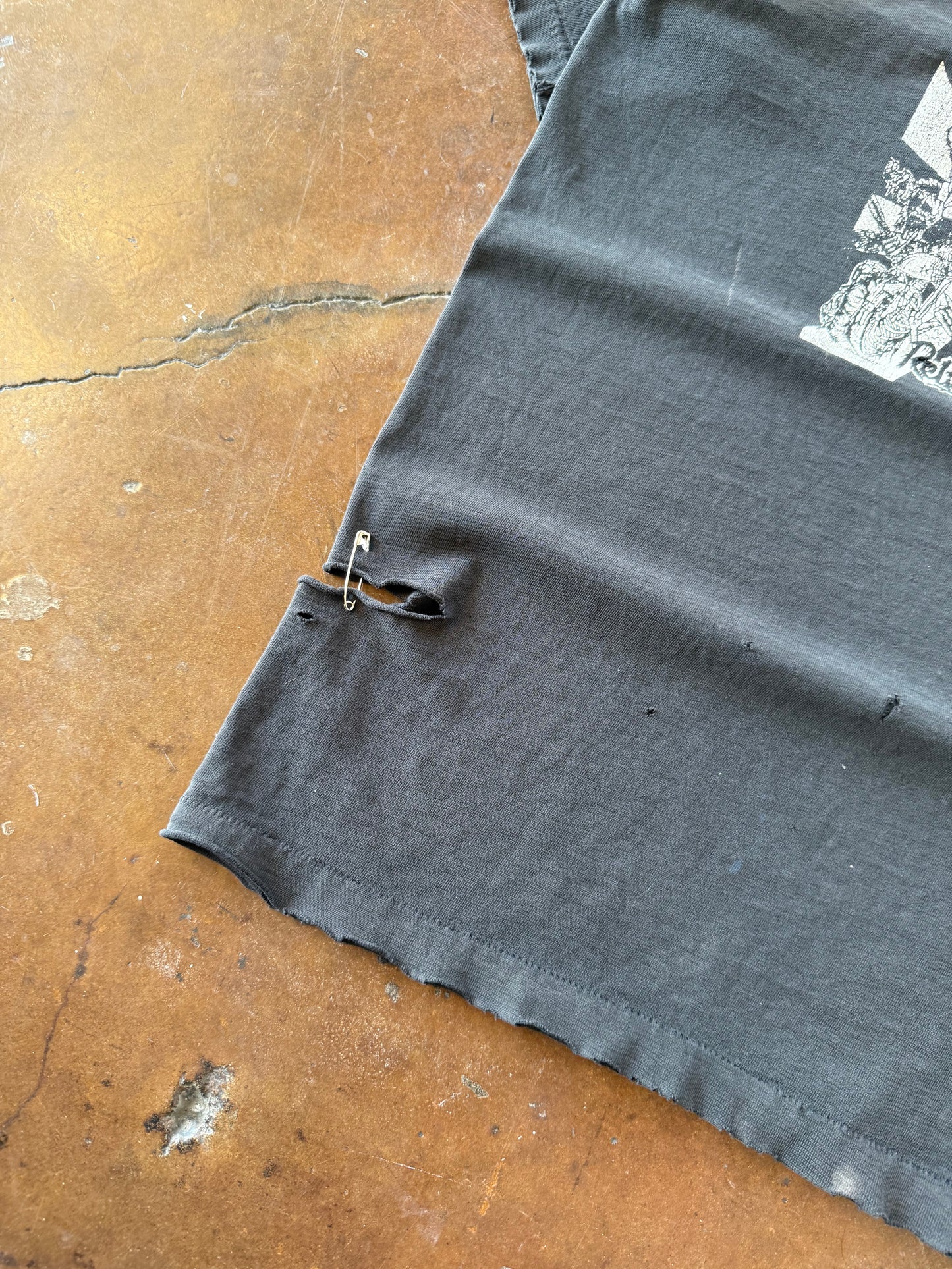 90s distressed Subhumans "religious wars" band shirt (XL)