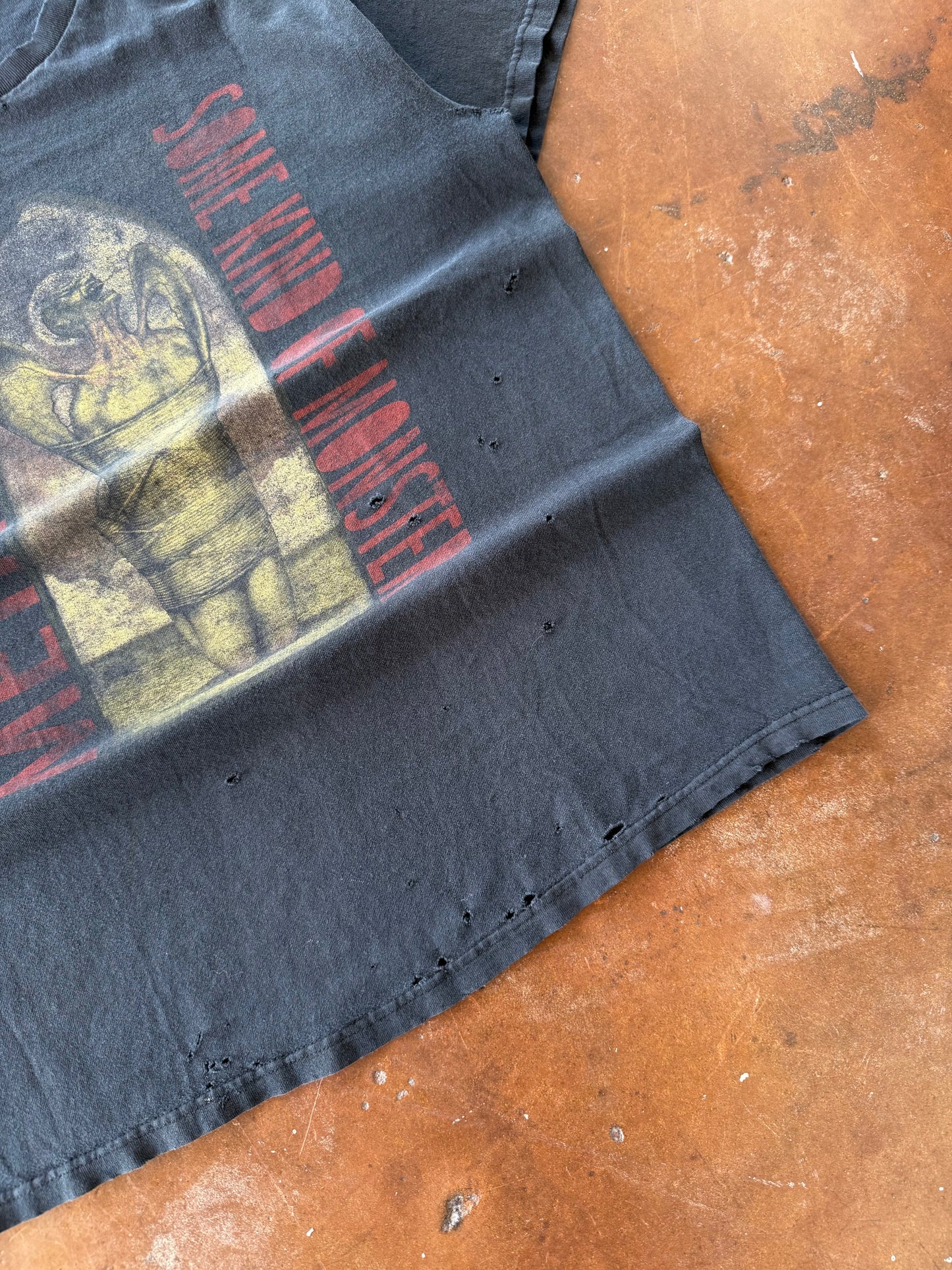 2000s lightly distressed Metallica "some kind of monster" band shirt (LARGE)