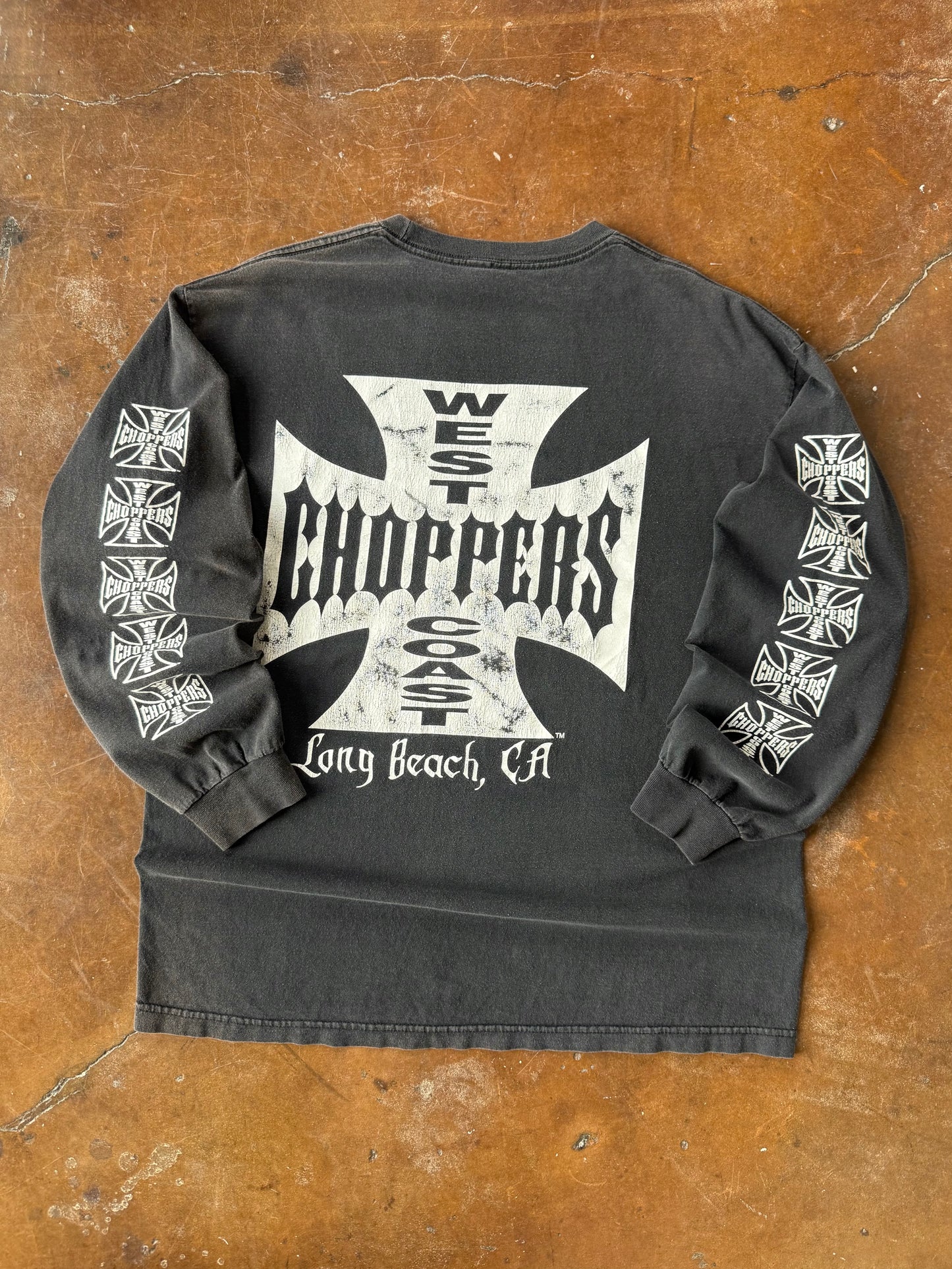 2000s West Coast Choppers "classic logo" longsleeve shirt (XL)