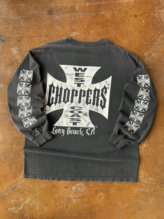 2000s West Coast Choppers "classic logo" longsleeve shirt (XL)