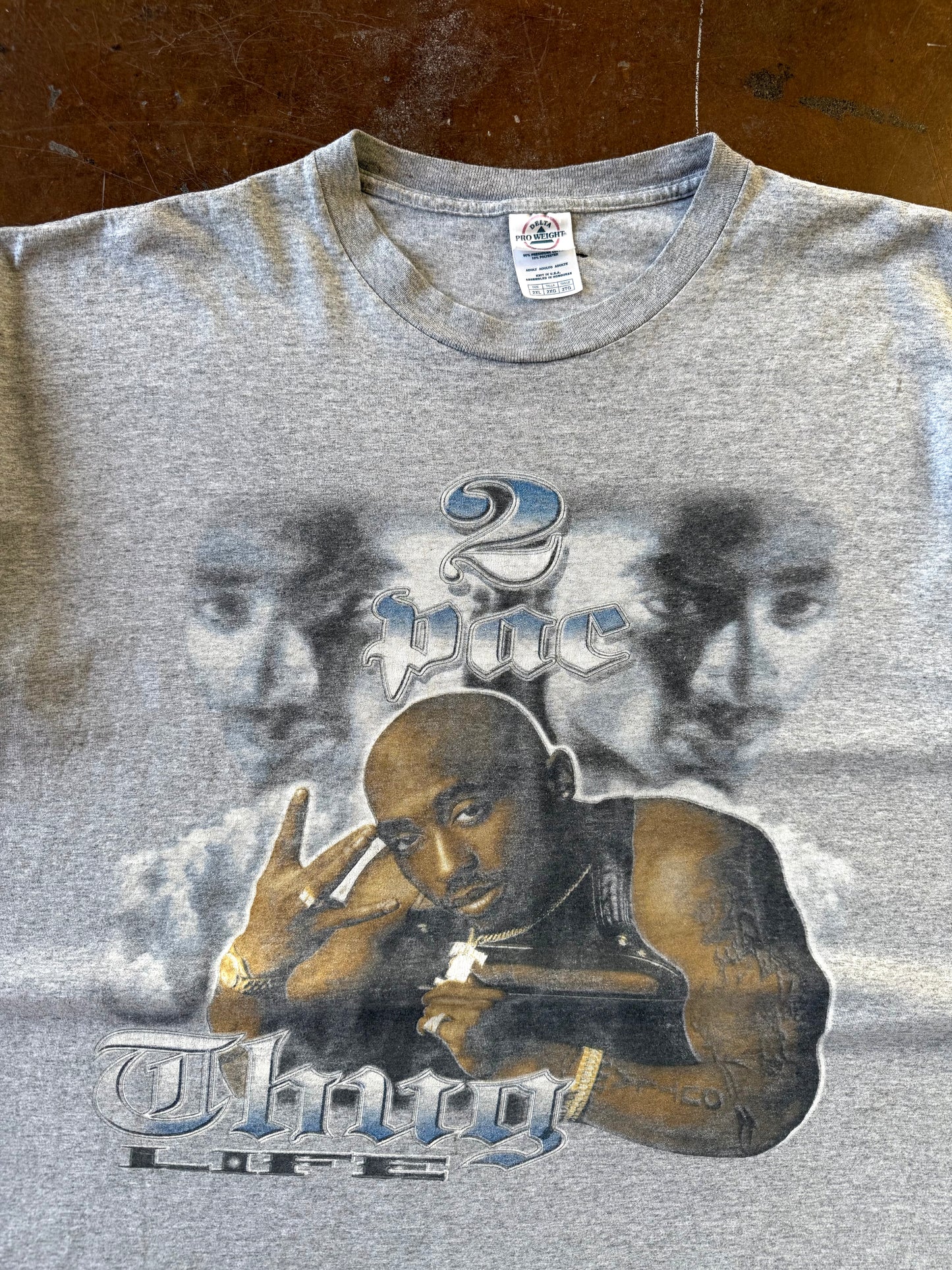 2000s Tupac "thug life" rap shirt (XXL)