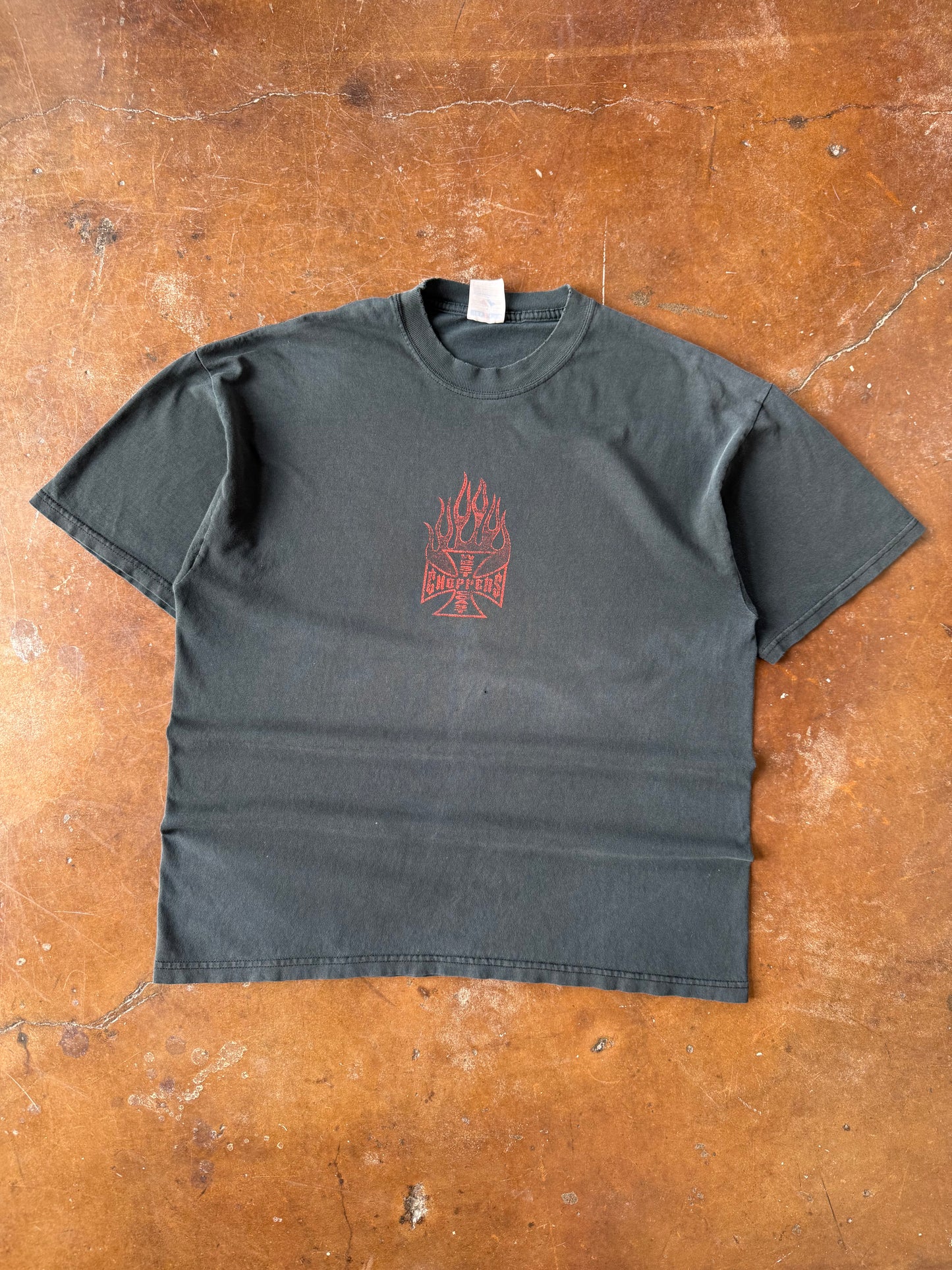 2000s West Coast Choppers "flame logo" shirt (XL)