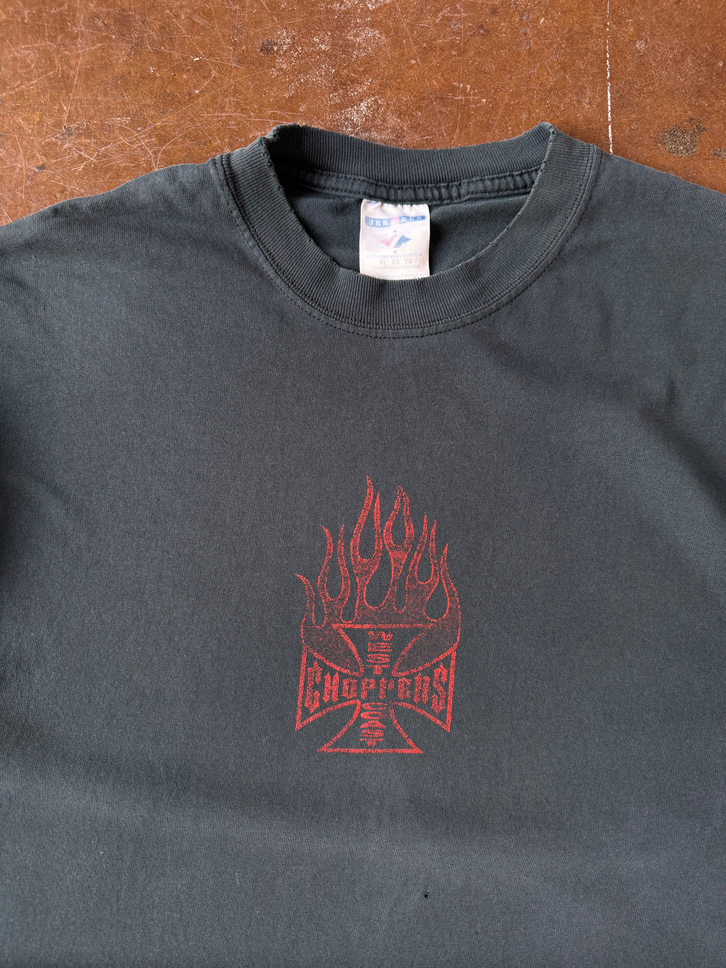 2000s West Coast Choppers "flame logo" shirt (XL)