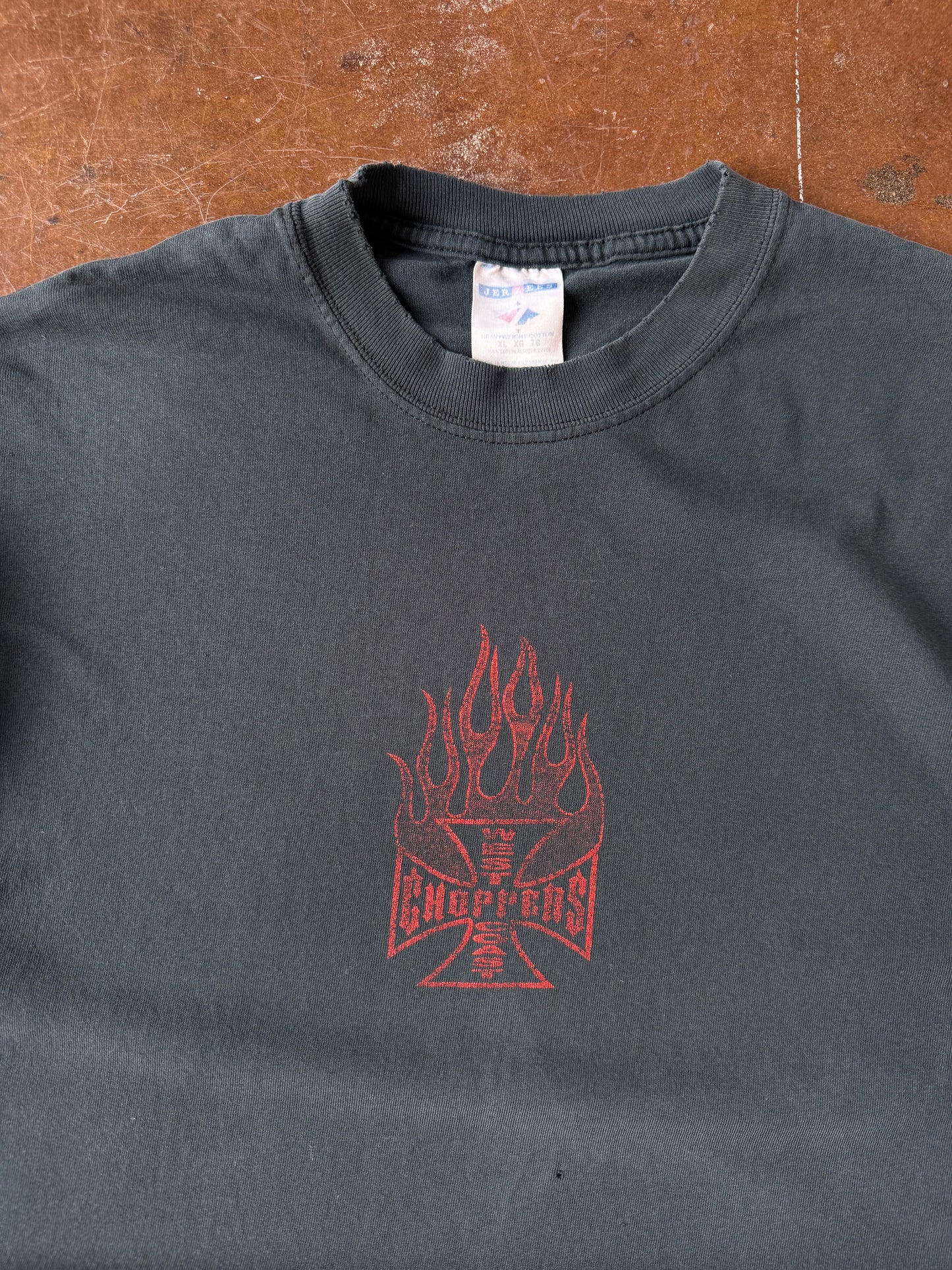 2000s West Coast Choppers "flame logo" shirt (XL)