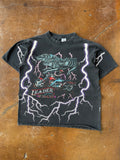 90s American Spirit "leader of the pack" lightning biker shirt (XL)