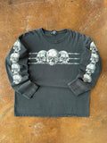 2000s Skull barbed wire longsleeve shirt (MEDIUM)