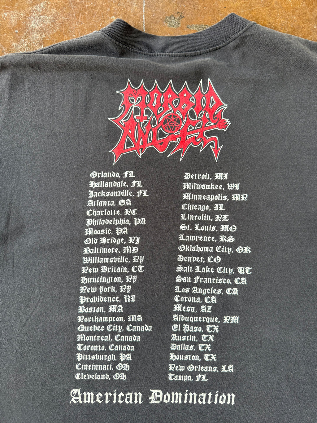 1999 Morbid Angel "american domination" tour shirt (XL)