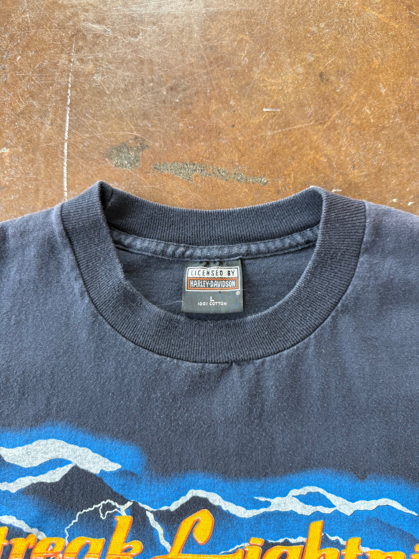 90s Harley Davidson "streak lightning" biker shirt (LARGE)