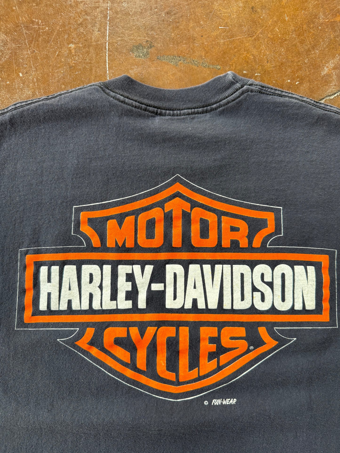 90s Harley Davidson "streak lightning" biker shirt (LARGE)