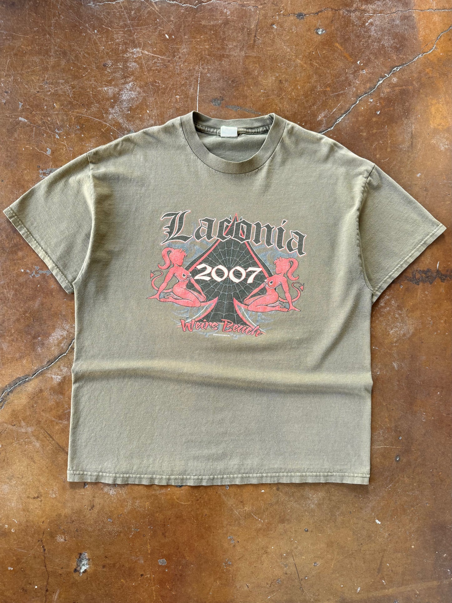 2007 Ace of Spades Laconia "pin-up girl" biker shirt (XL)