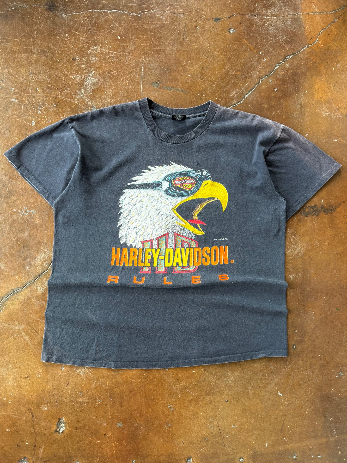 90s Harley Davidson "eagle rules" biker shirt (XL)