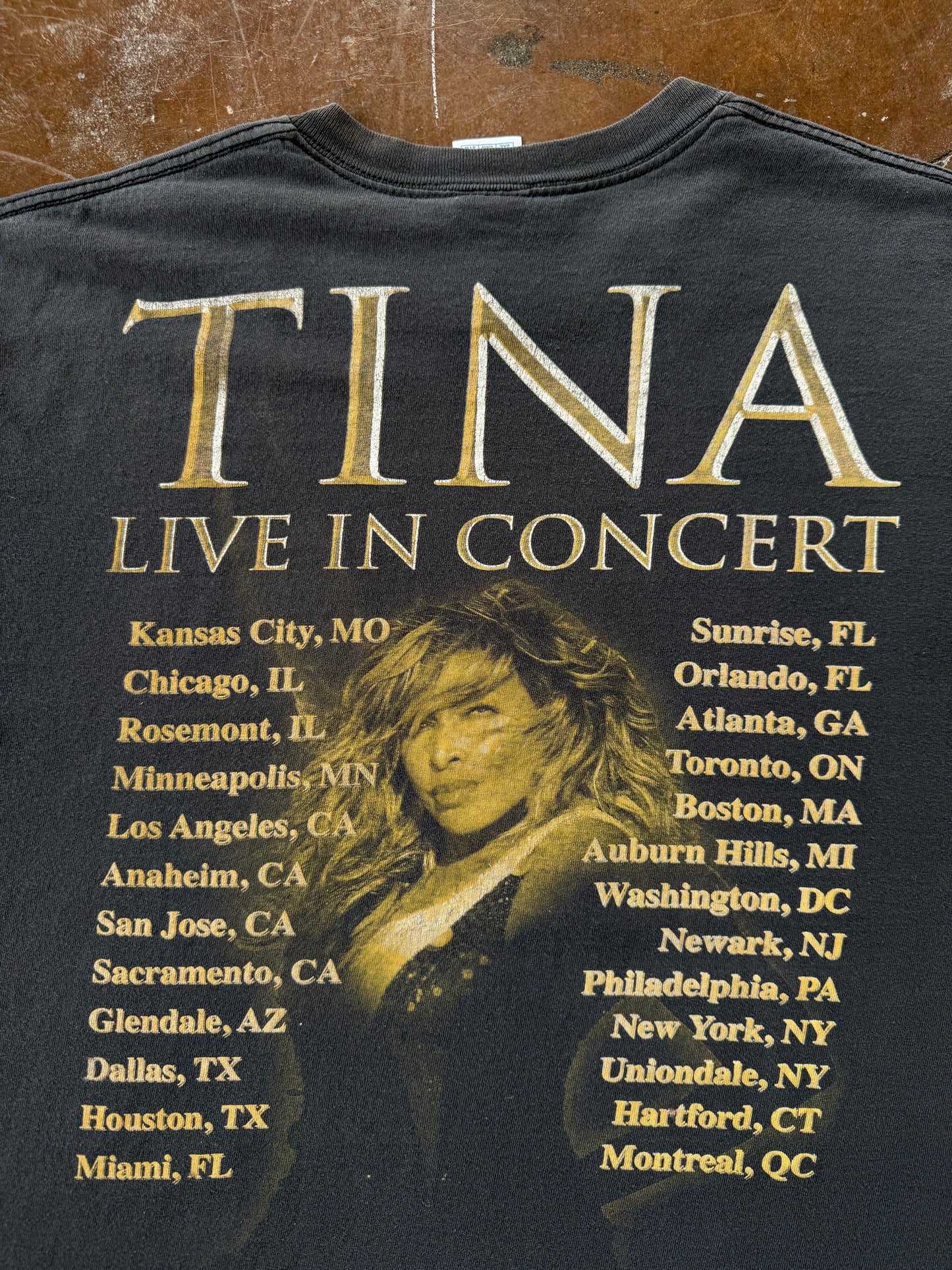 2000s Tina Turner "live in concert" shirt (XXL)