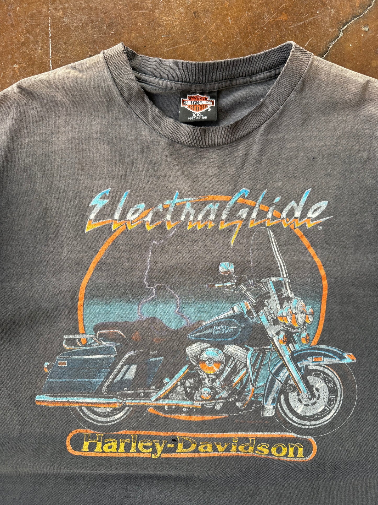 90s faded Harley Davidson "ElectraGlide" biker shirt (XXL)