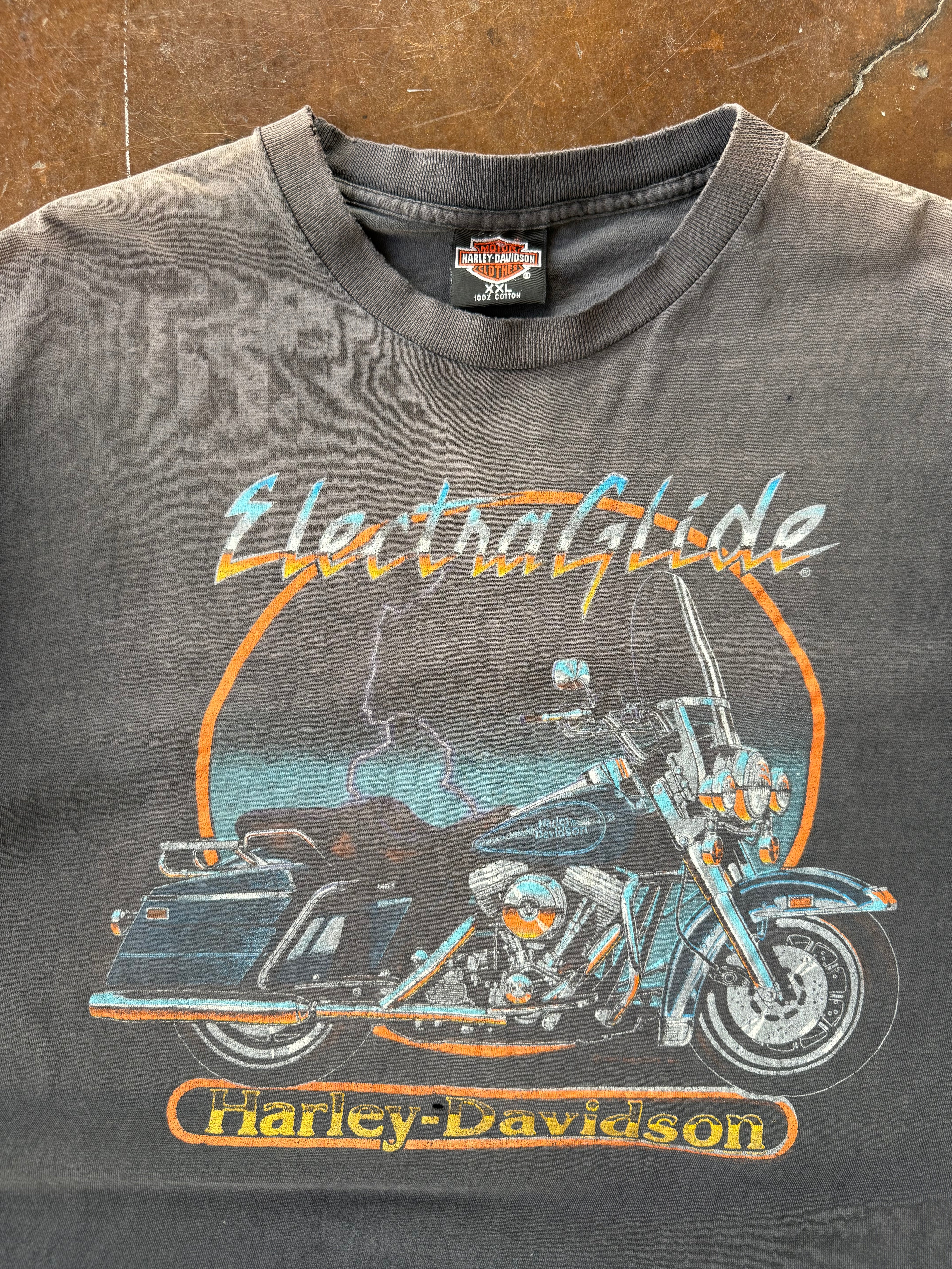 90s faded Harley Davidson "ElectraGlide" biker shirt (XXL)