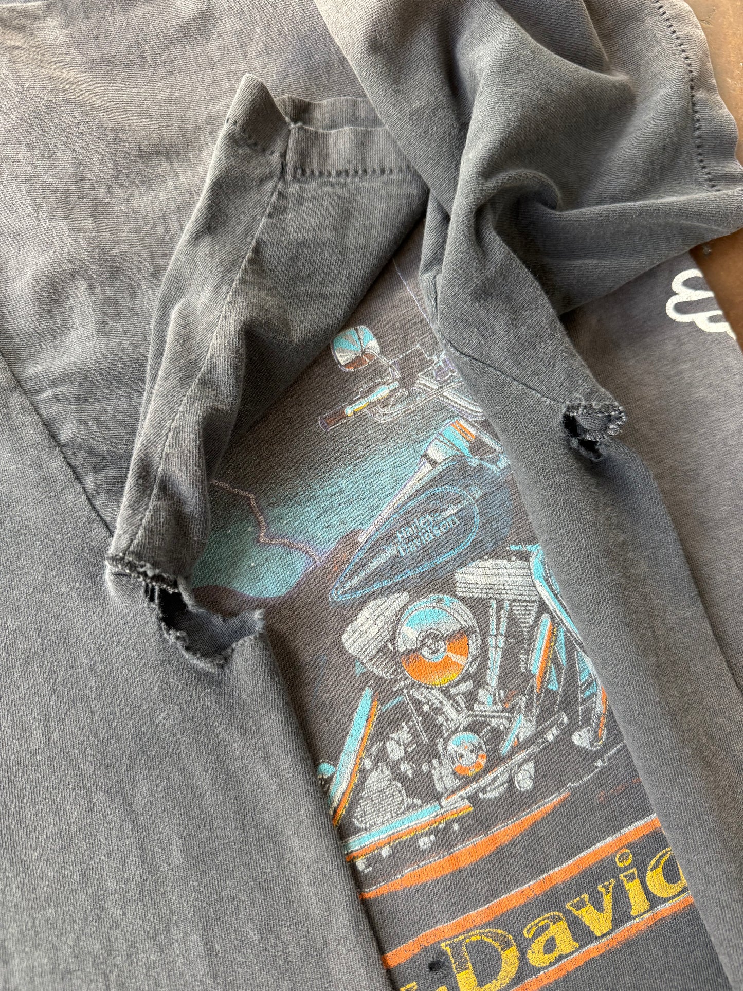 90s faded Harley Davidson "ElectraGlide" biker shirt (XXL)