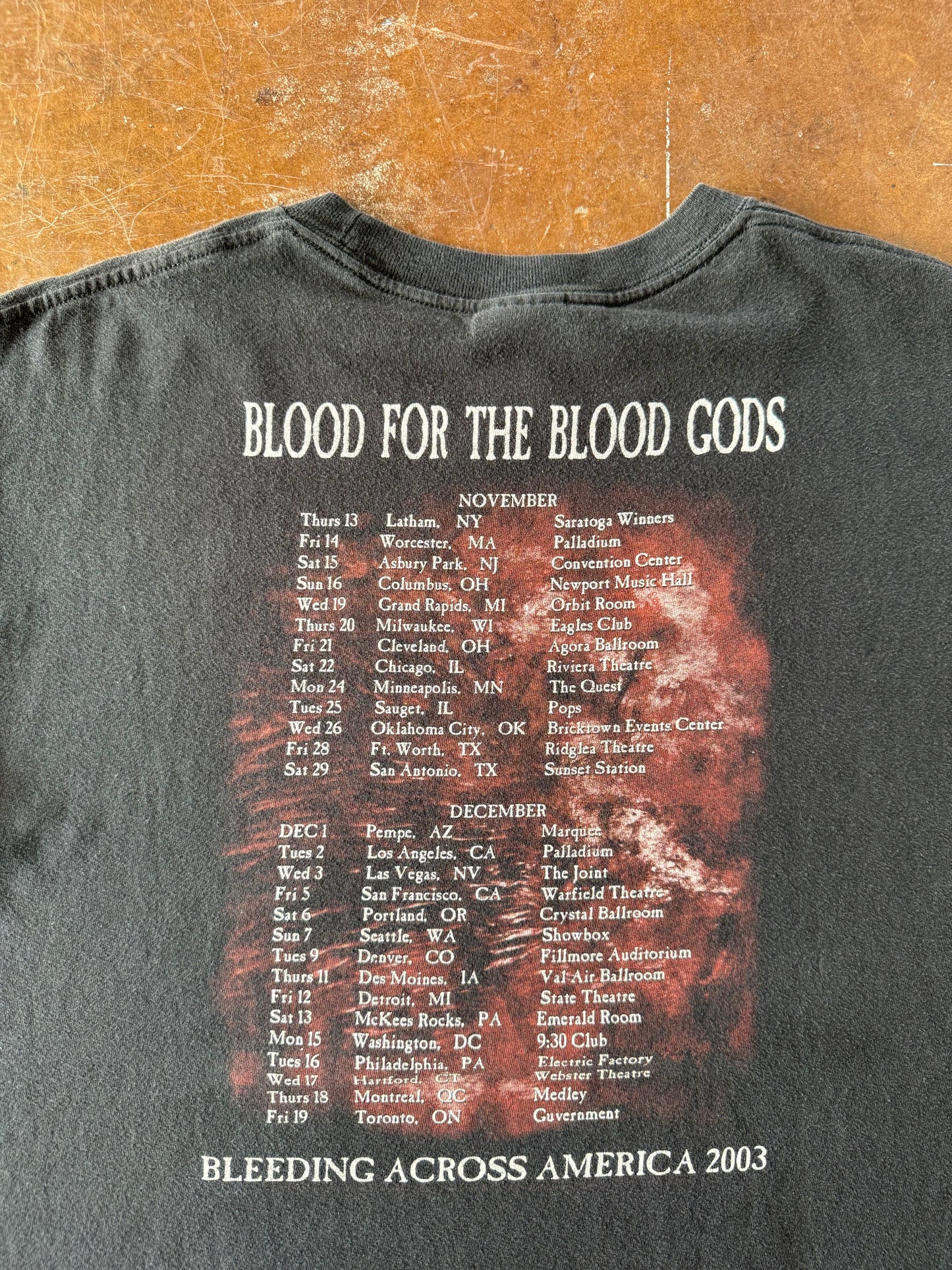 2003 Cradle of Filth "bleeding across america" tour band shirt (LARGE)